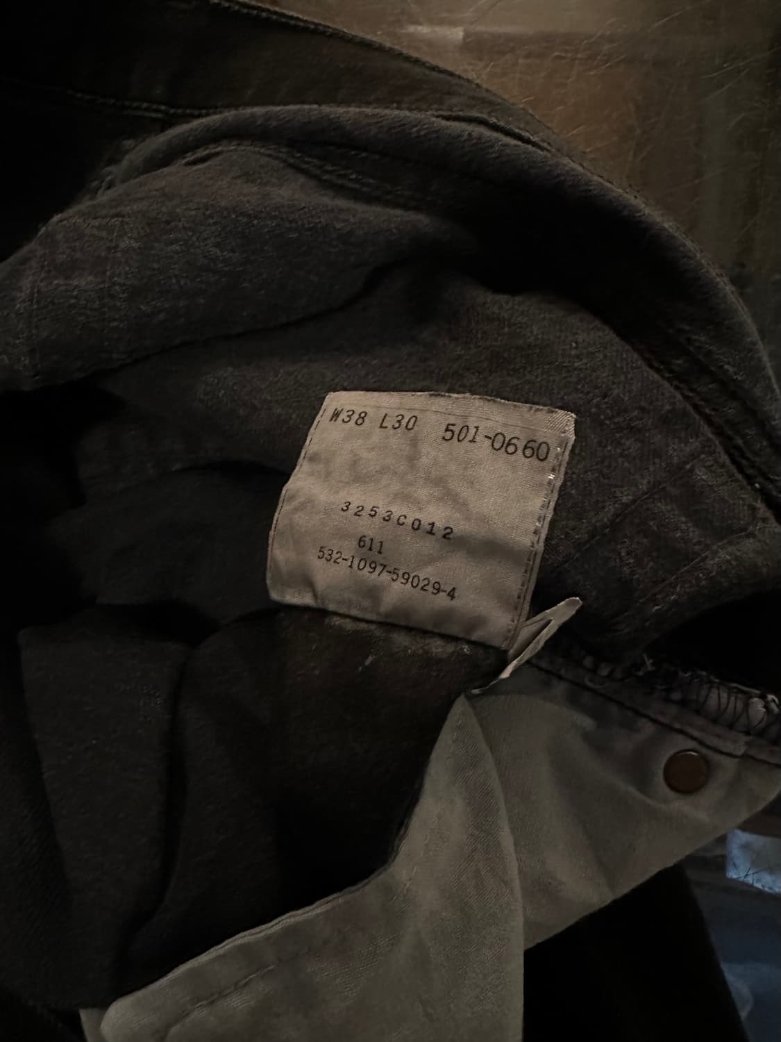 90s USA 빈티지 리바이스 501 0660 흑청 블랙진 데님 팬츠 상품이미지10