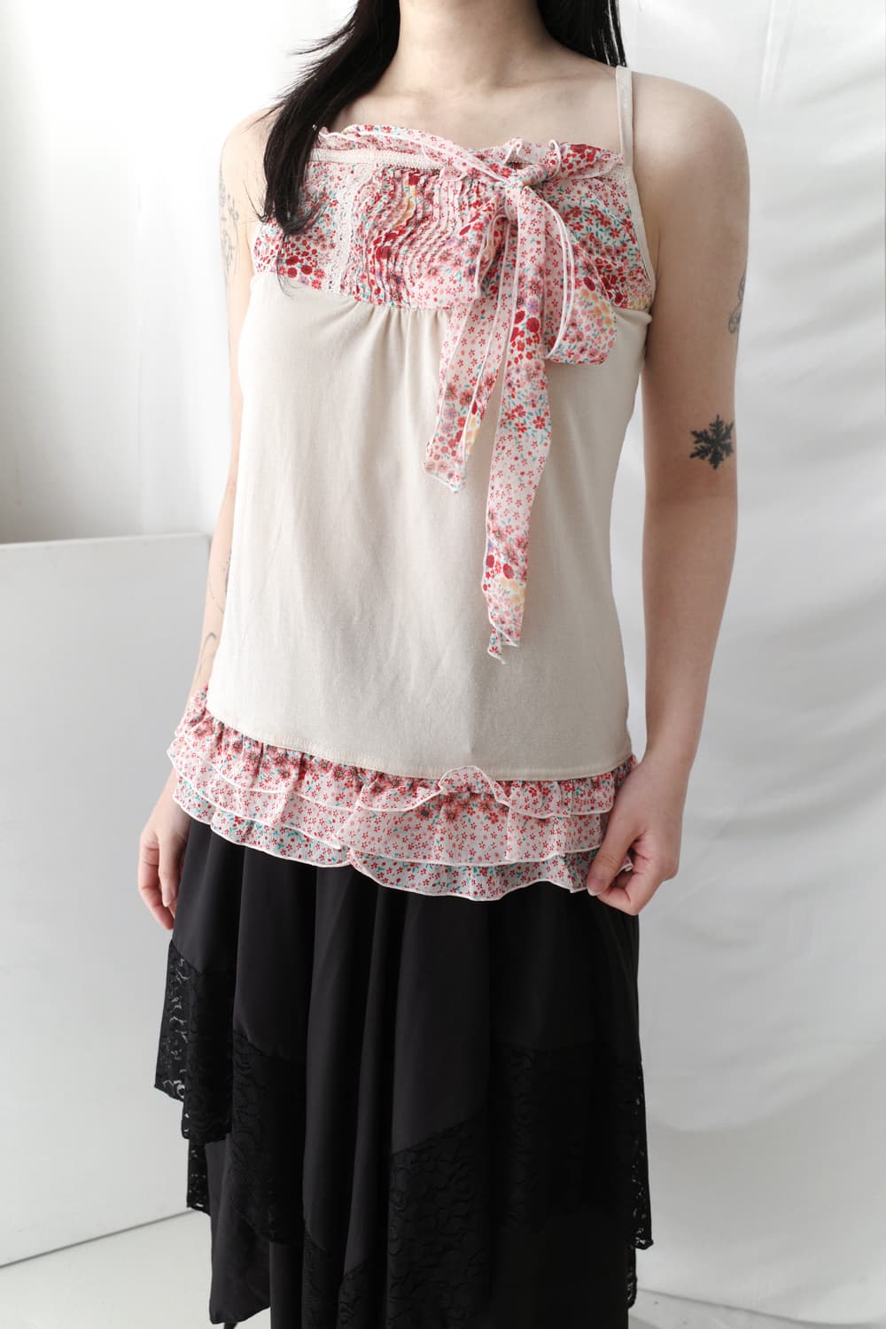 axes femme) flower ribbon sleeveless 상품이미지7