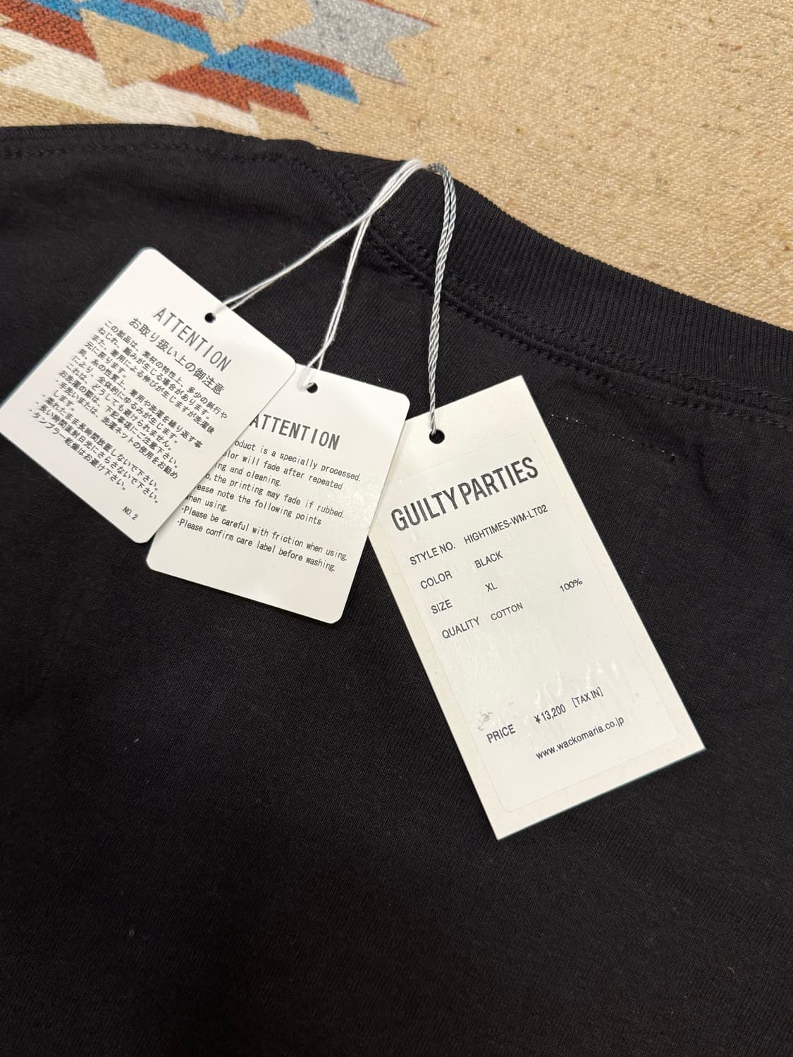 [XL] 와코마리아 x 하이타임즈 헤비웨잇 롱슬리브 블랙  상품이미지6