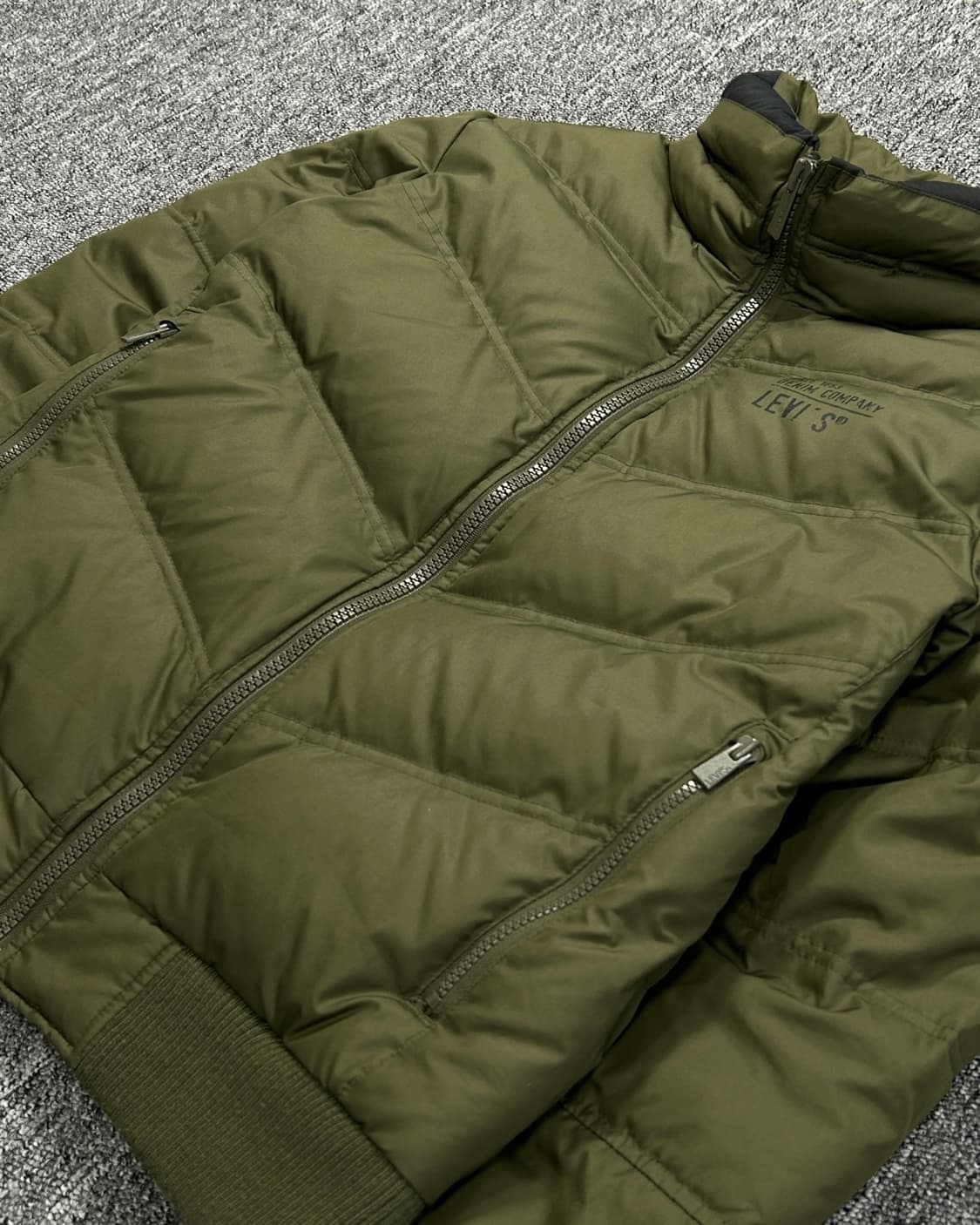 리바이스 빈티지 카키 숏패딩 M 상품이미지3