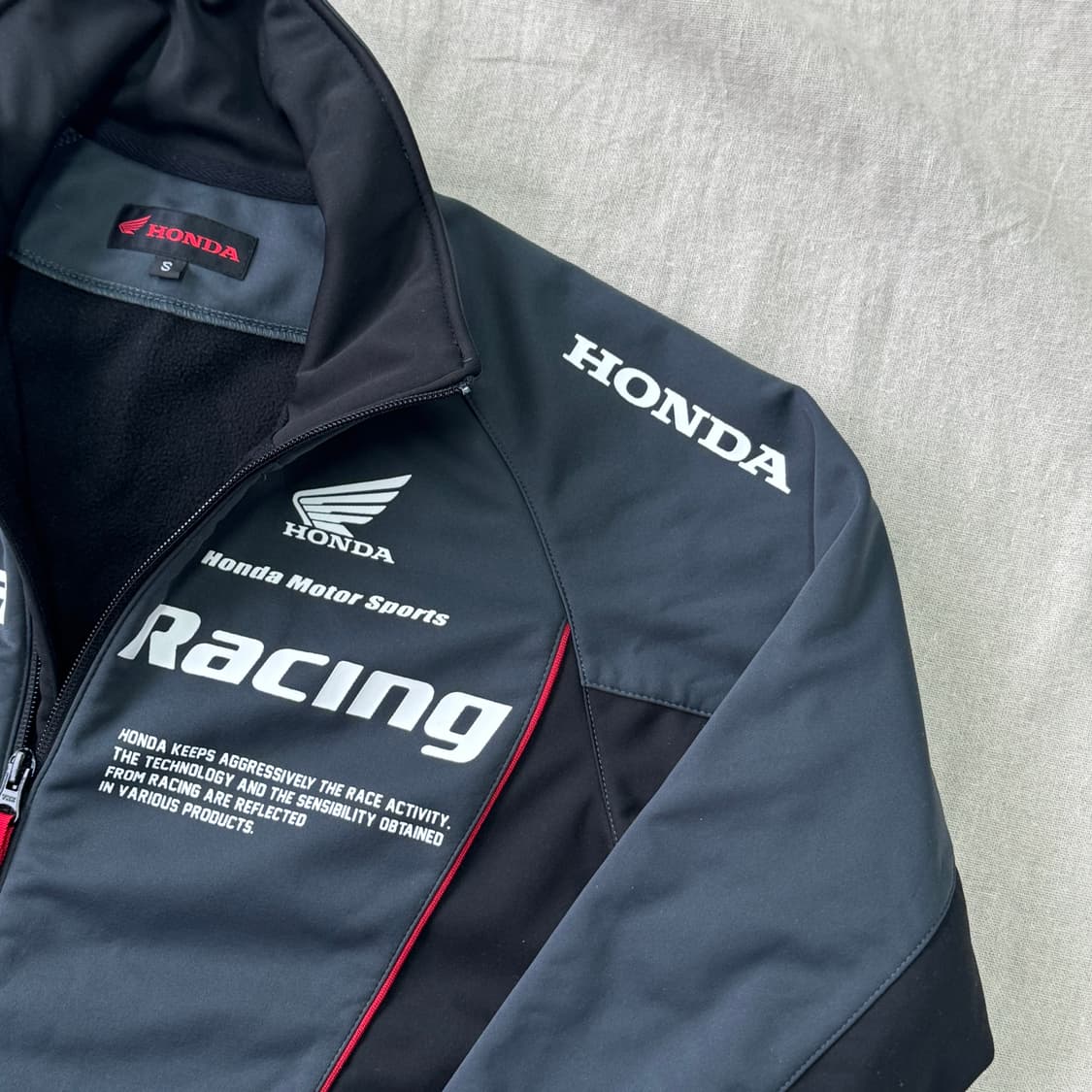 혼다 레이싱 기모 집업 자켓 S 상품이미지2