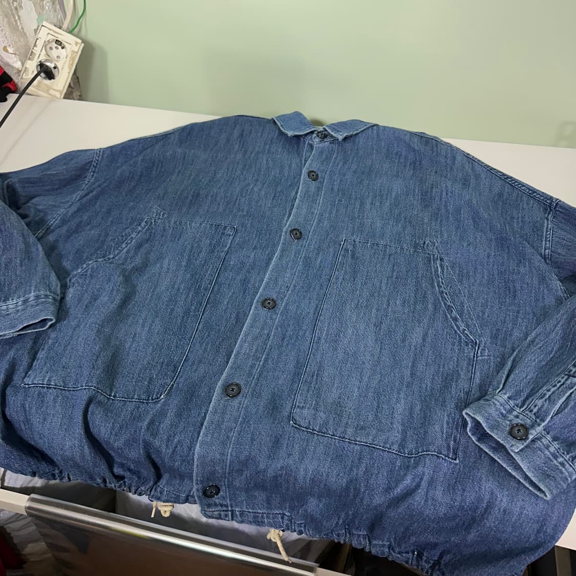 OS 파머스마켓 루즈오버핏 빈티지워시드 데님 워크셔츠자켓 상품이미지3