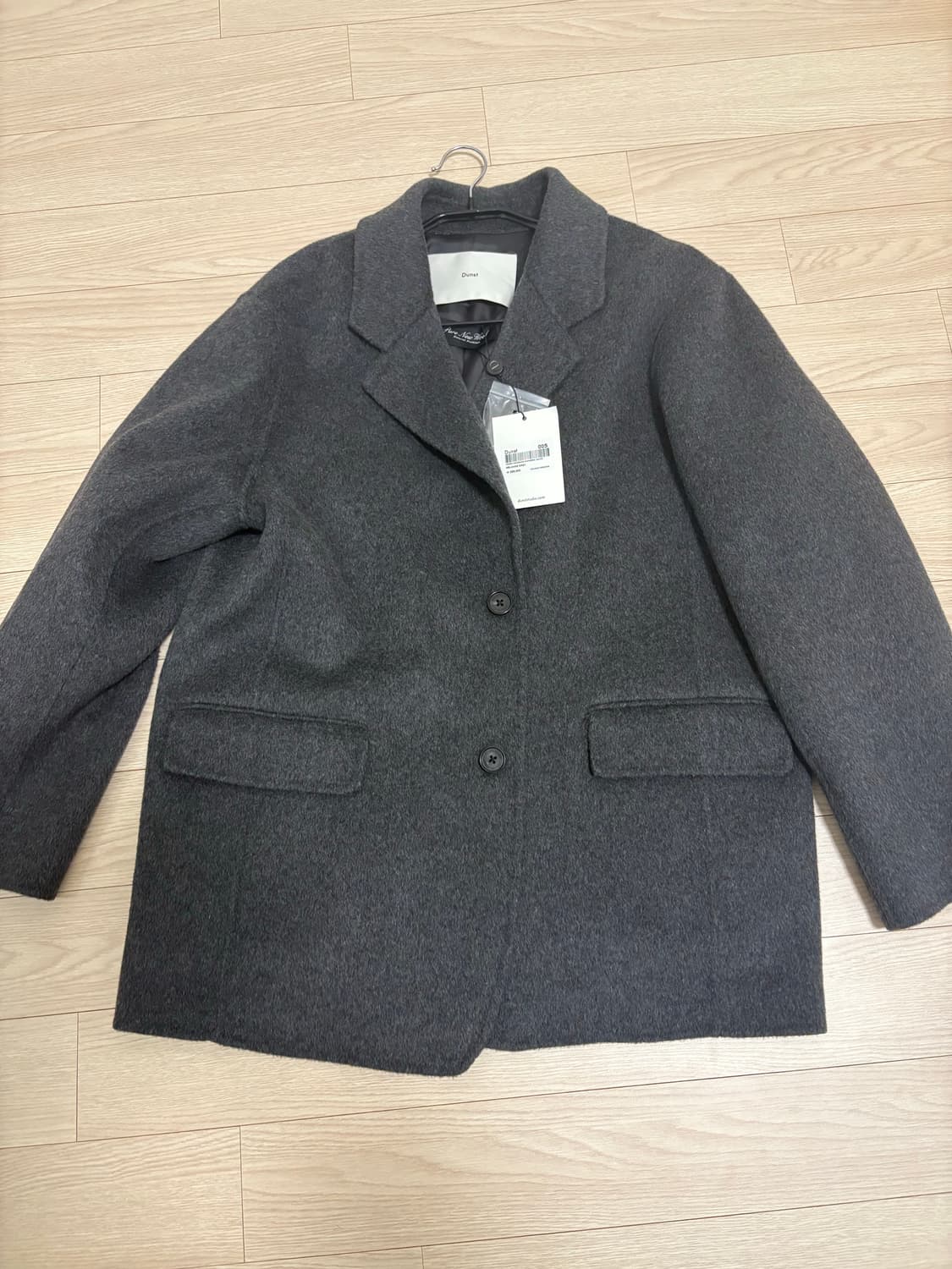 던스트 유니섹스 핸드메이드 캐시미어 자켓/ 멜란지그레이 상품이미지4