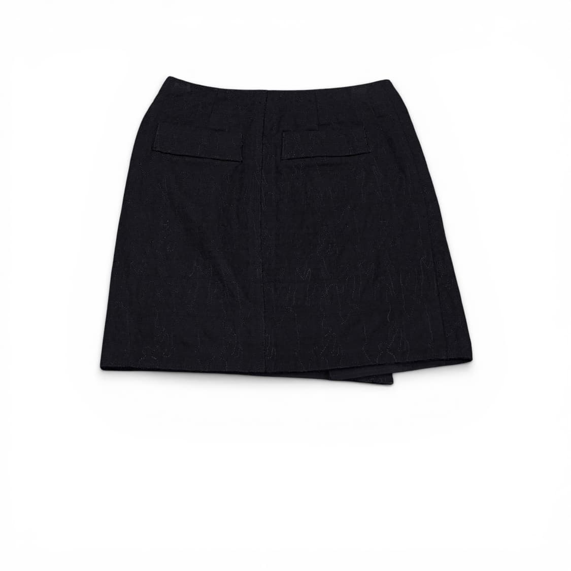 우먼S-M 시스템 블랙 자수패턴 스커트 상품이미지2