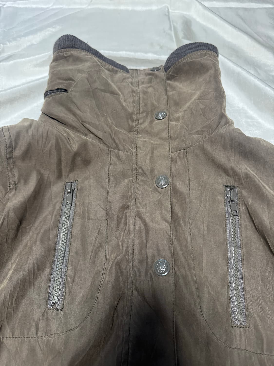 00s Dark Brown High Neck Jacket 상품이미지2