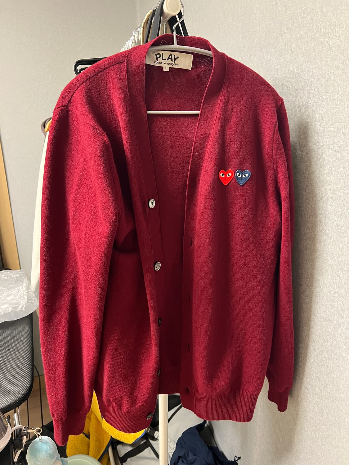 꼼데가르송 버건디/더블와펜 L사이즈 상품이미지1