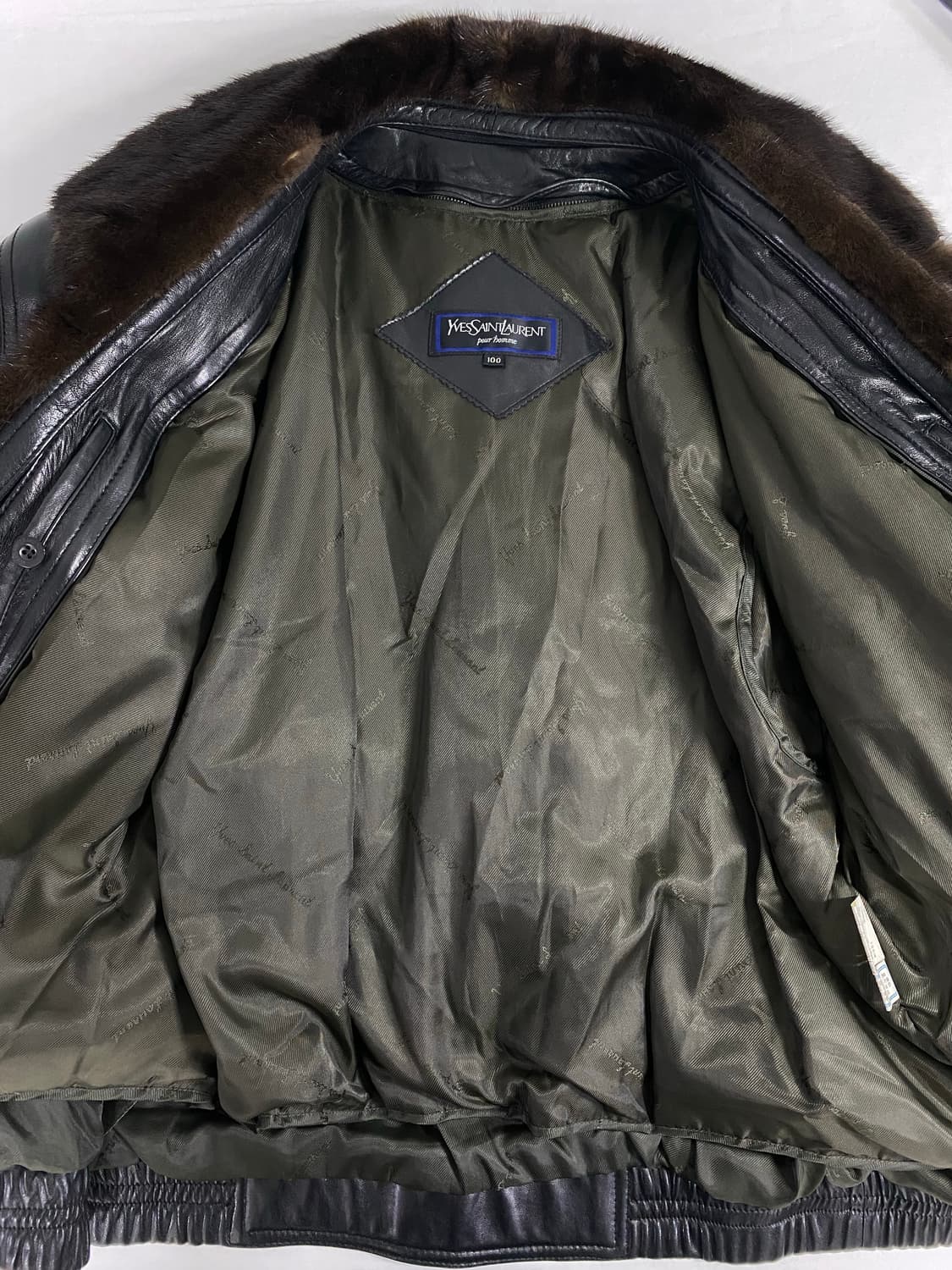 YSL 입생로랑 밍크 가죽 레더자켓 L 상품이미지8