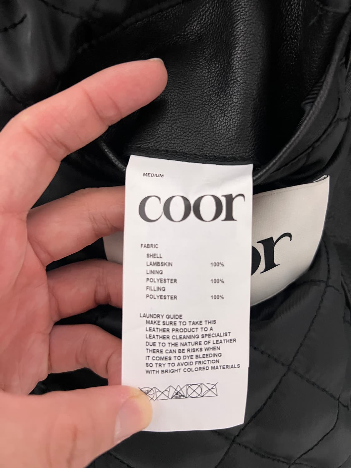 택포38) 쿠어 베지터블 레더 A2자켓 블랙 M 상품이미지4