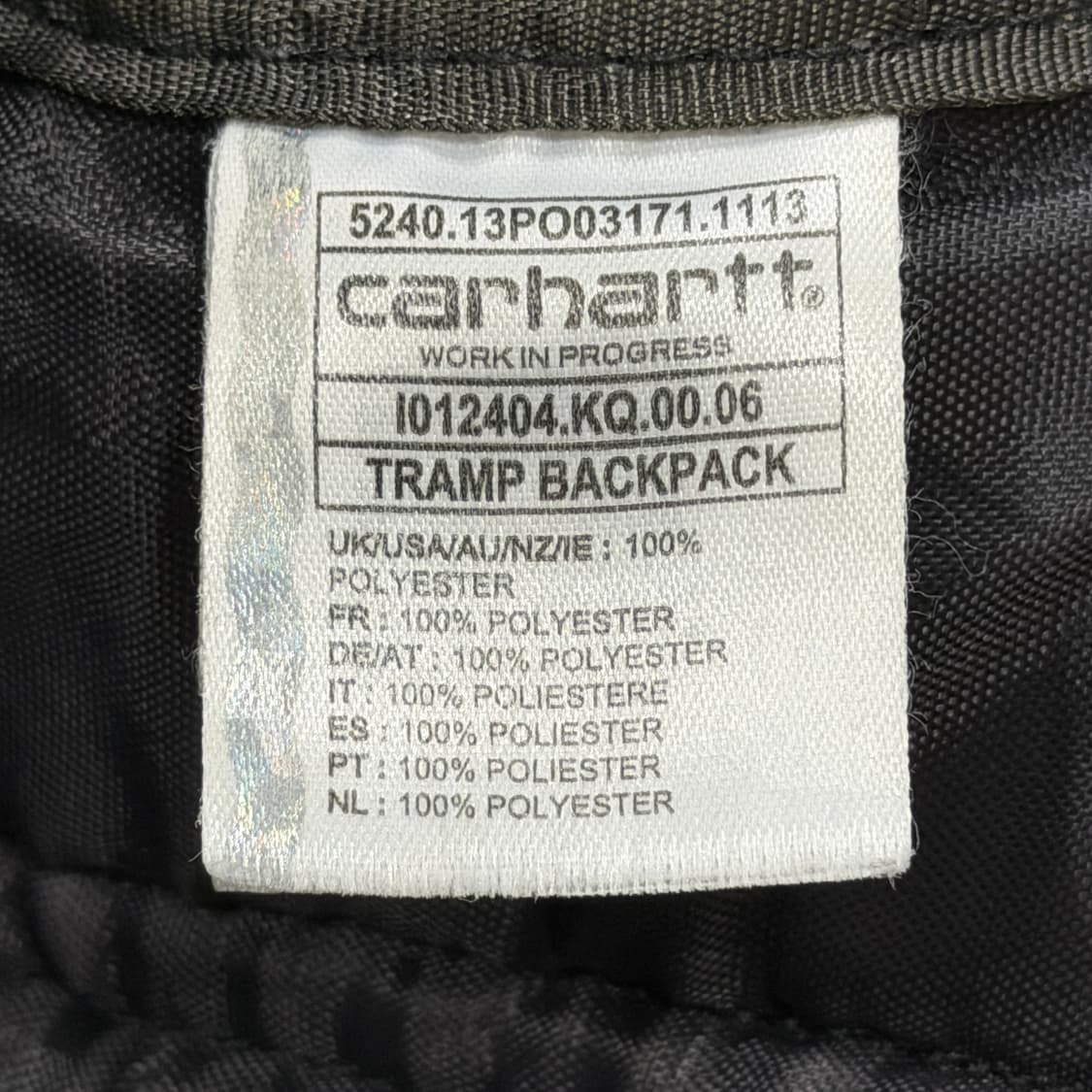 칼하트 WIP 빈티지 희귀 트램프 복조리 포켓 백팩 가방 카키블랙 상품이미지4