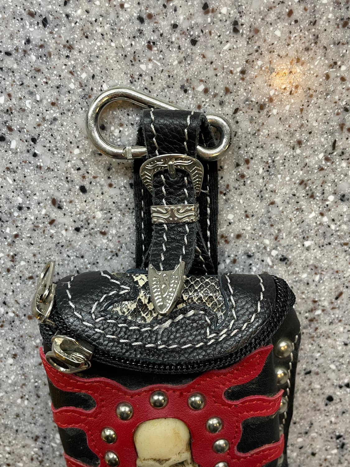 flame skull key ring pouch 상품이미지2