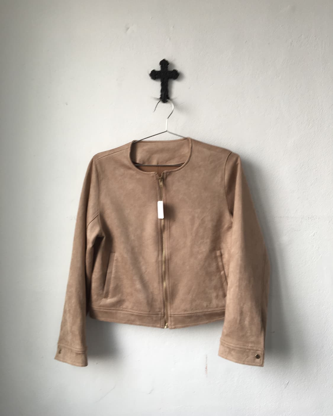 Fake suede zip up jacket 상품이미지2