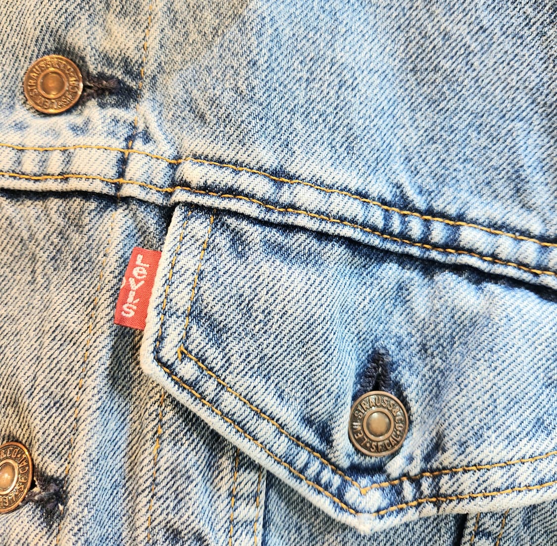 80s 리바이스 미국산 70505-7417 데님 빈티지 자켓 상품이미지4
