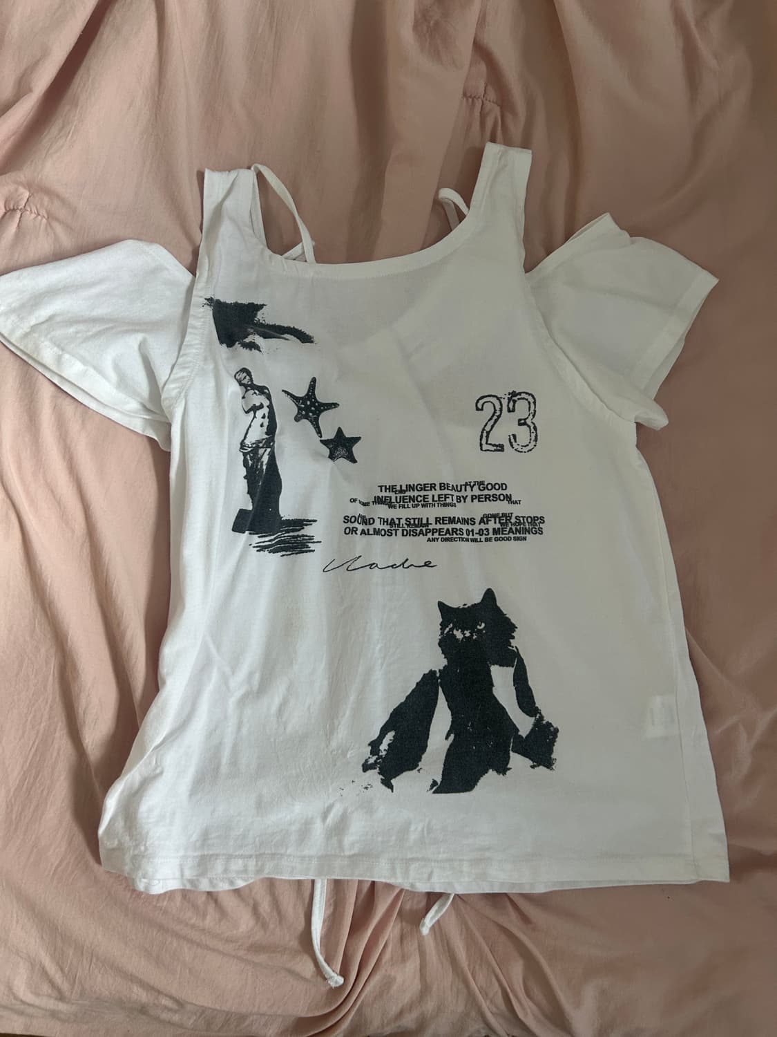 나체 BARE PRINTED T-SHIRT WHITE 상품이미지2