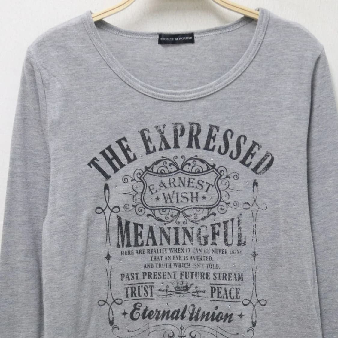 COOKIE HOUSE 레터링 긴팔 슬리브리스 64322 상품이미지3