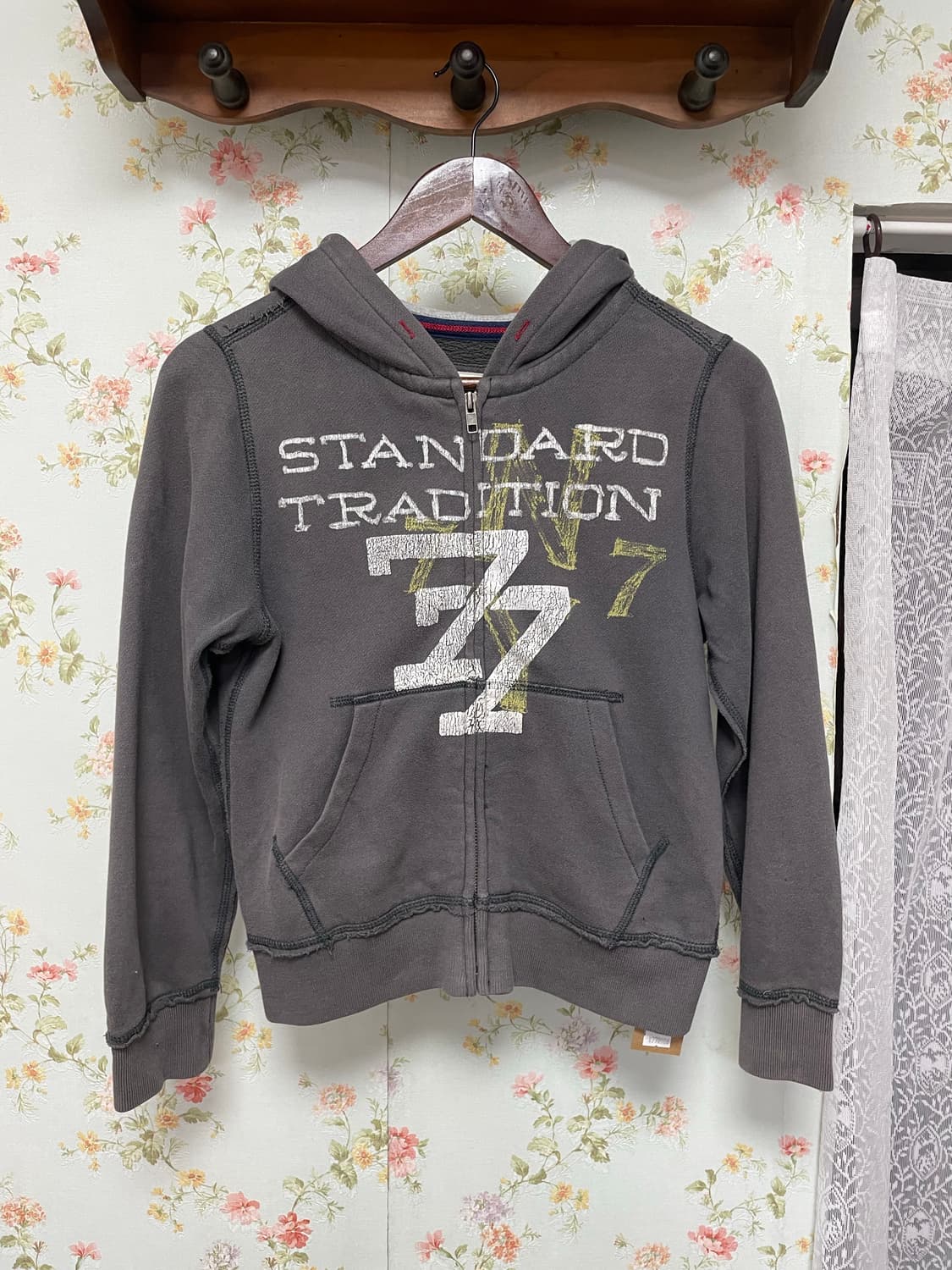 빈티지 그레이 후드집업 상품이미지1