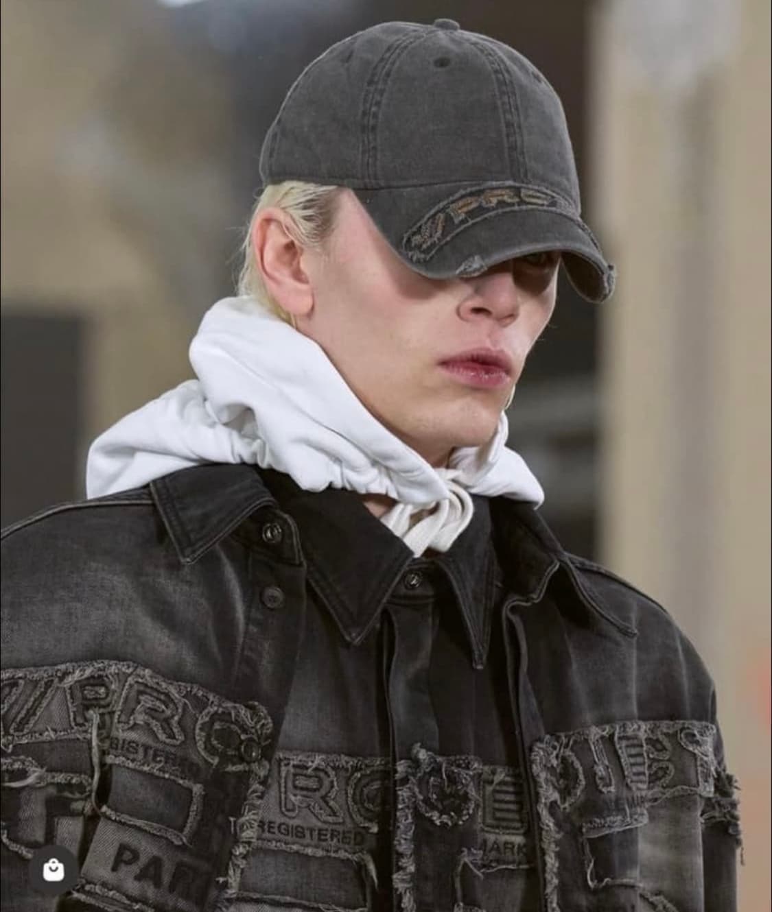 와이프로젝트 로고 패치 데님 볼캡 상품이미지1