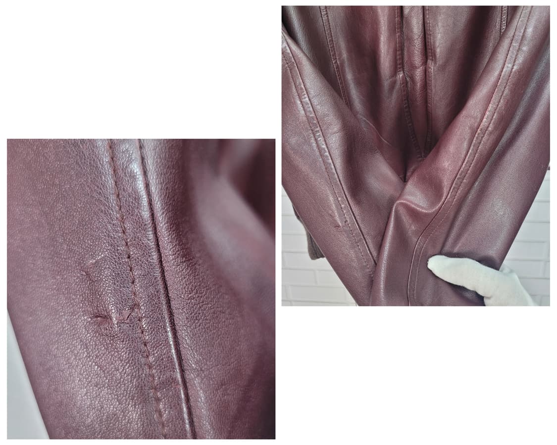 80s 게스 진스 USA 양가죽 라이더 포켓 자켓 90사이즈 상품이미지8