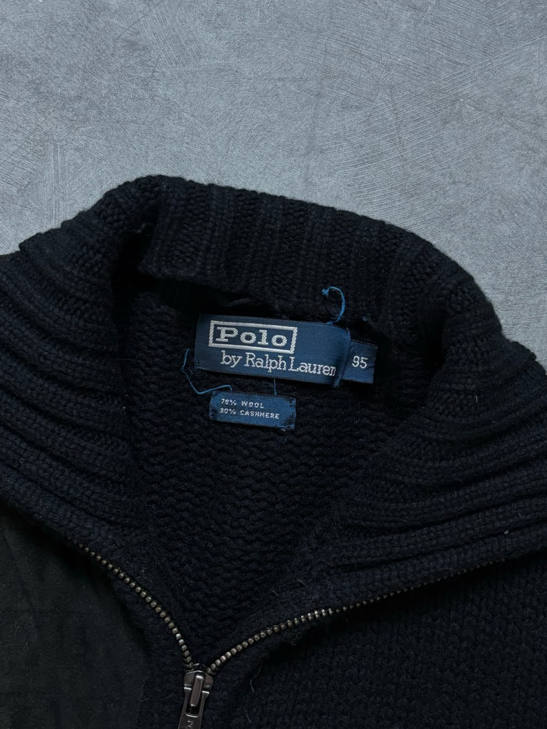 Polo 폴로 랄프로렌 블랙 캐시미어 블렌드 니트 집업 상품이미지4