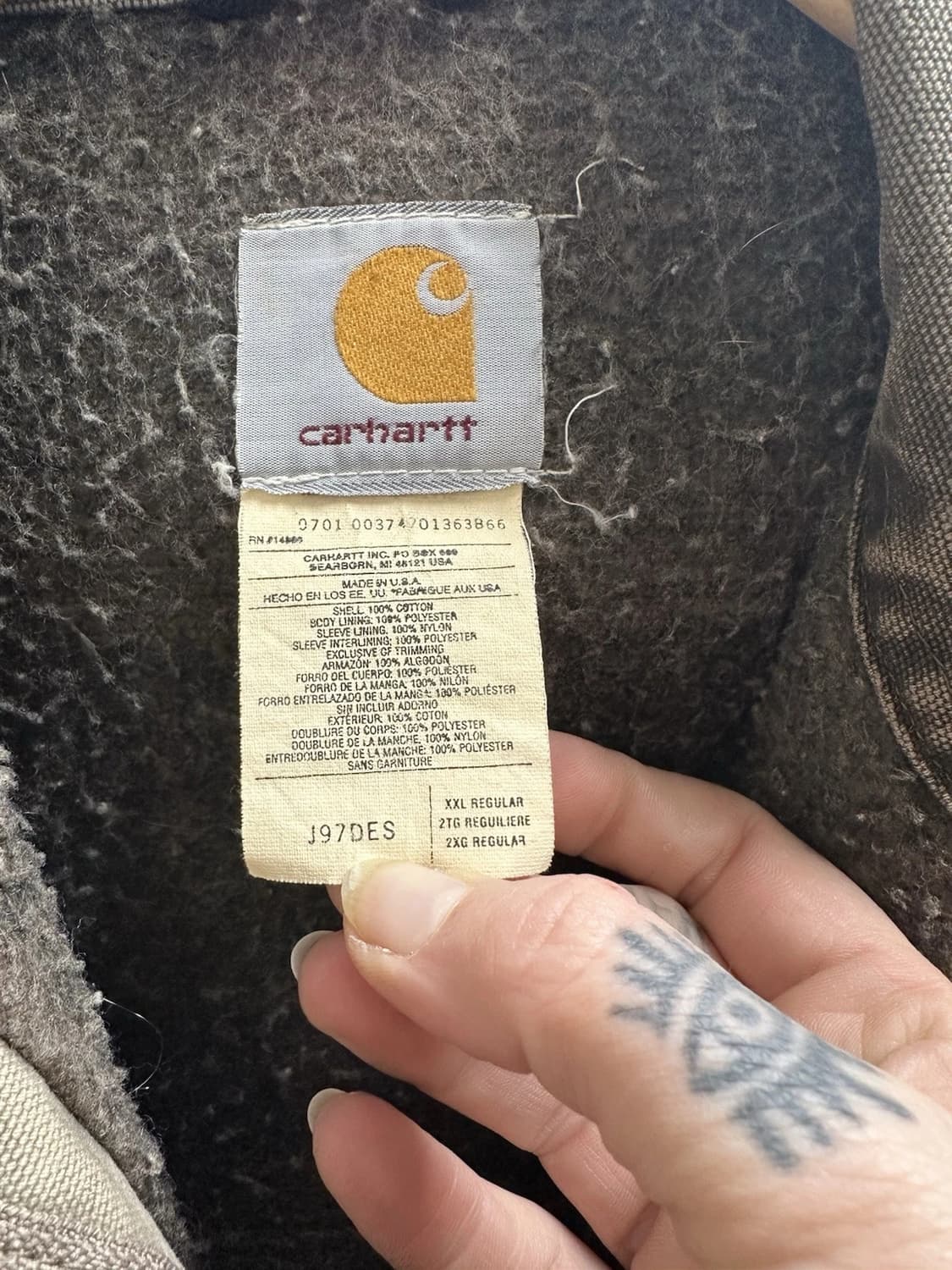 칼하트 J97 디트로이트 자켓 데저트 상품이미지8