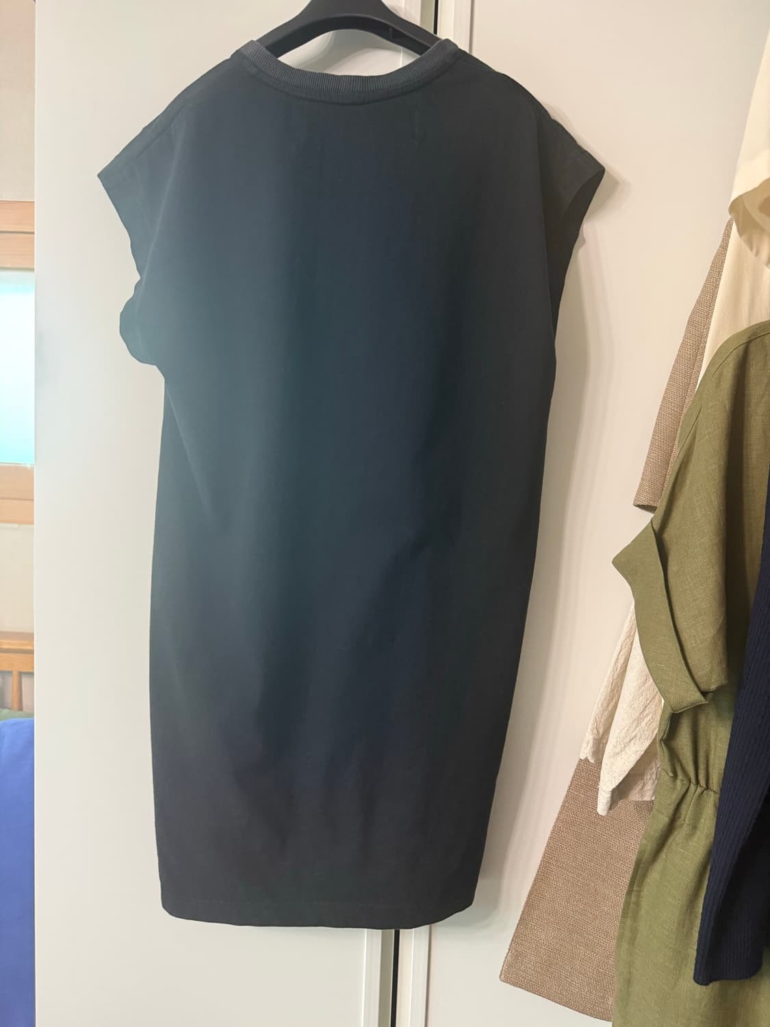 Marios   삼각패널 블랙 코튼원피스  s 상품이미지2