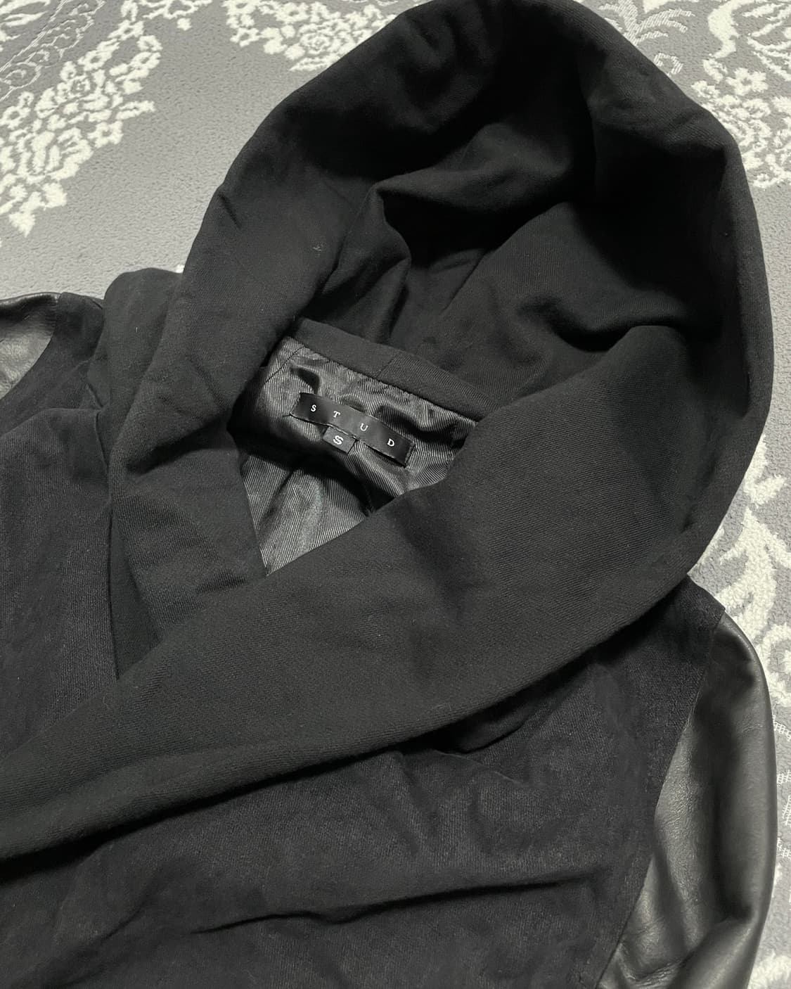 Stud homme horse leather Long Drape Hood 상품이미지8