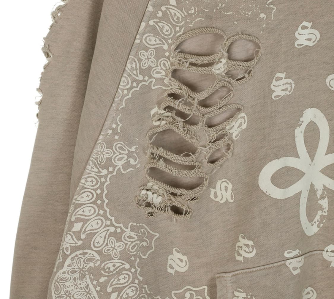 SURGERY Paisley Destroyed Hoodie 상품이미지3