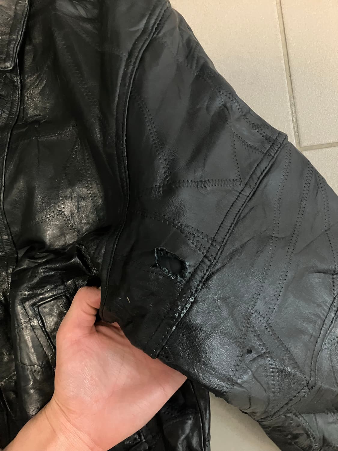  pierucci 봄버 가죽 자켓 상품이미지3