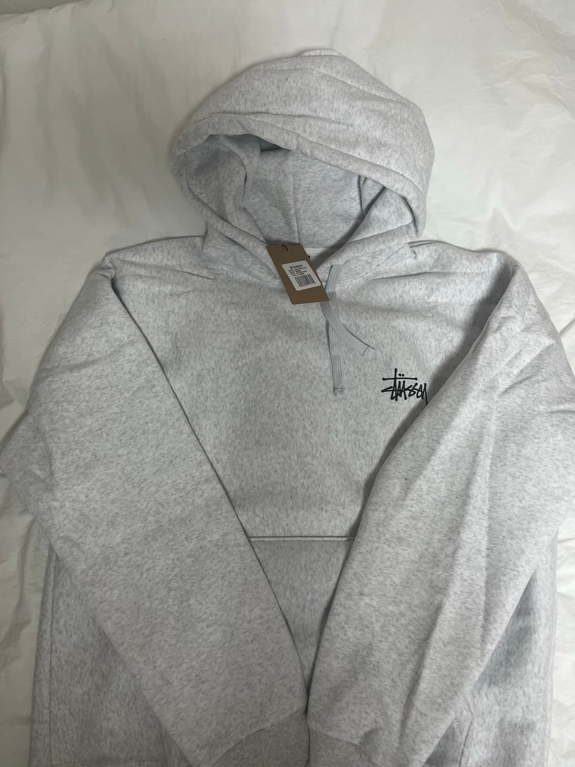 스투시 기모 후드티 애쉬 그레이 XL 상품이미지1