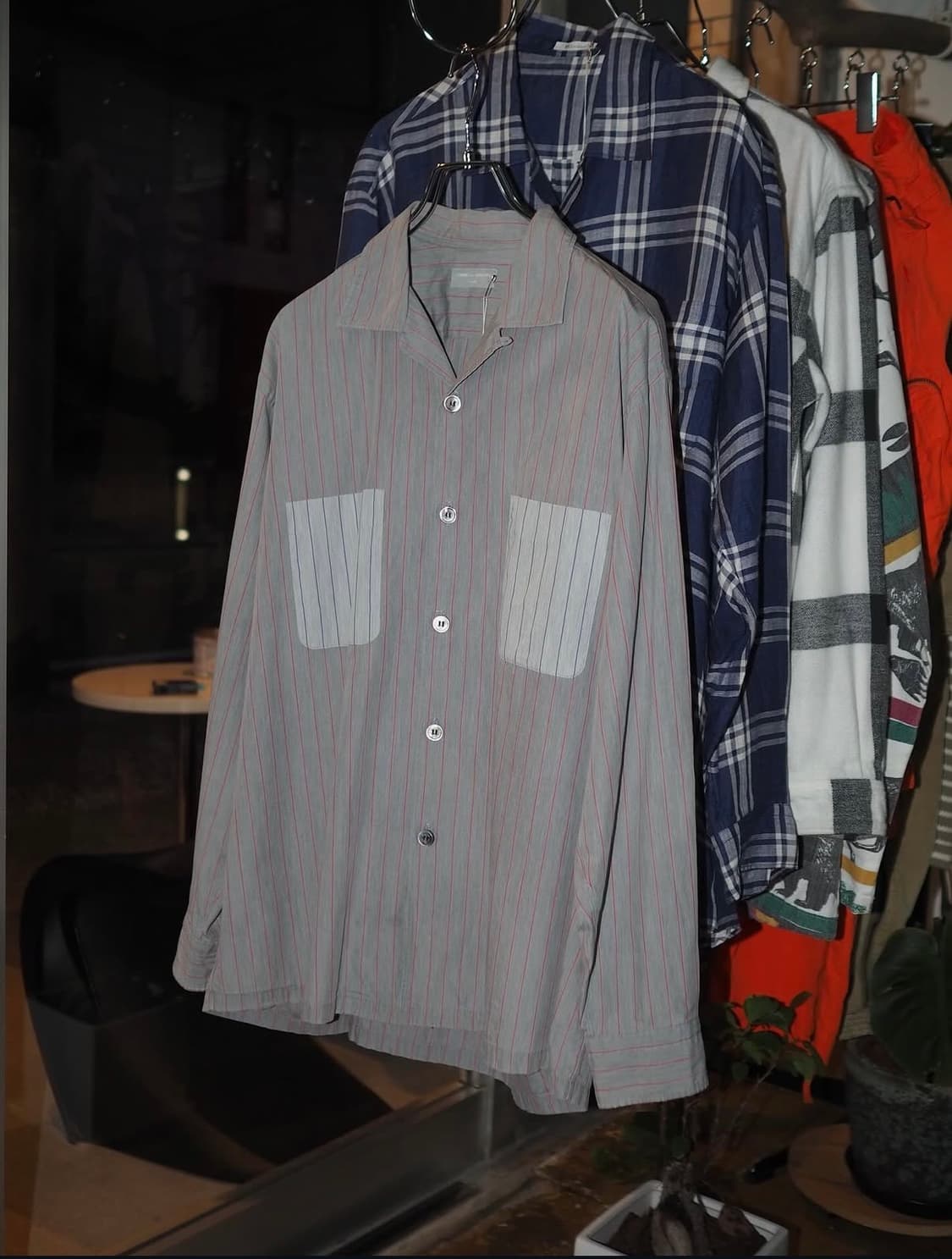 90s comme des garcons homme 꼼데 스트라이프 셔츠 상품이미지1