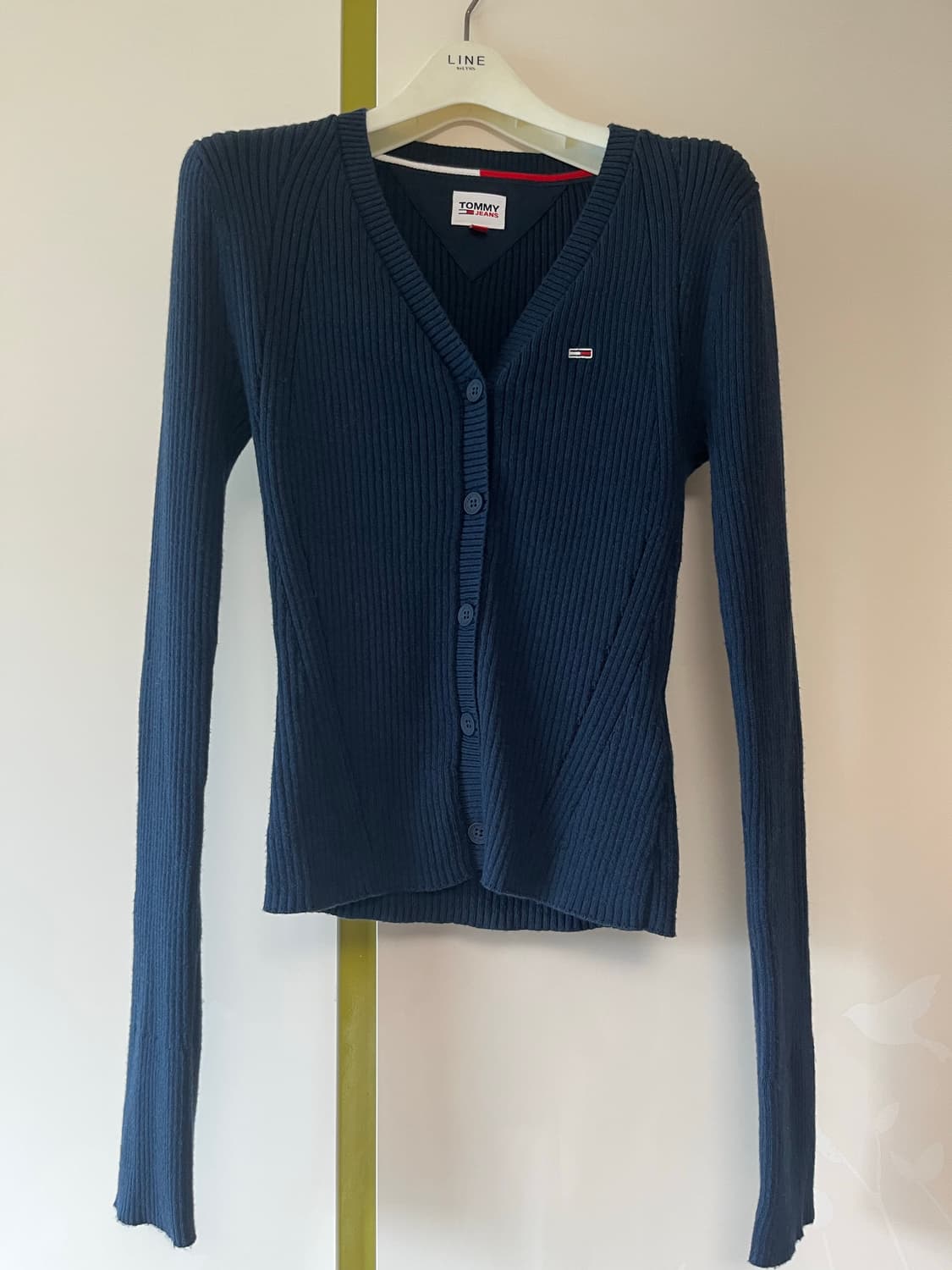 타미진스 베이직 브이넥 가디건 navy XS 상품이미지2