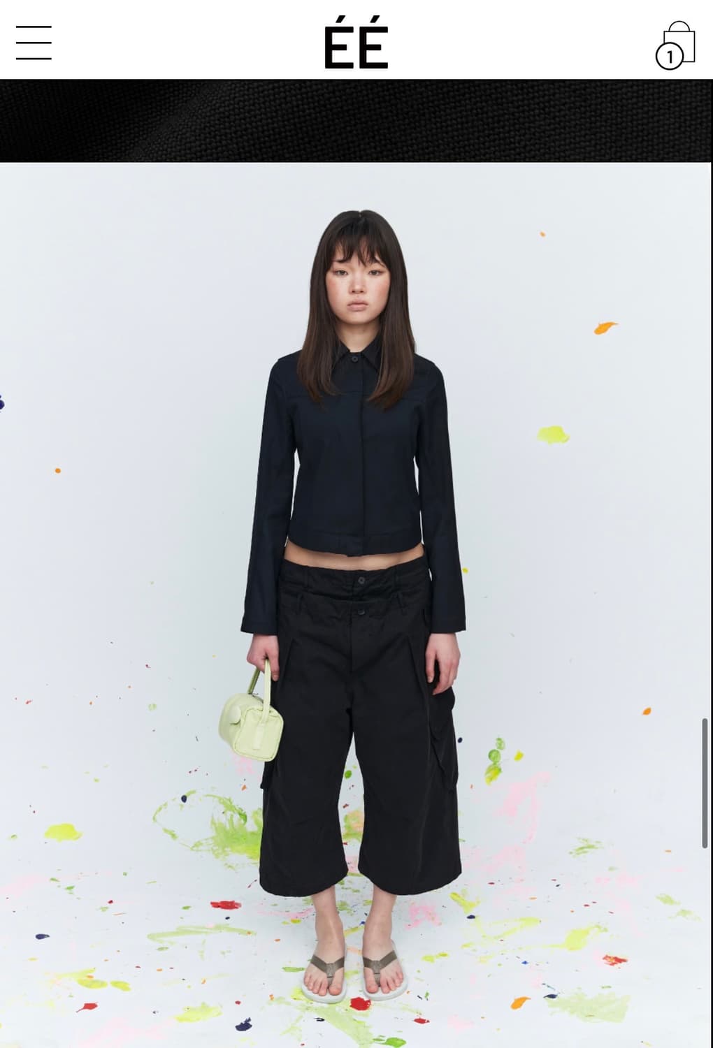 [M] 누마레 ee womens melange jacket black 상품이미지2