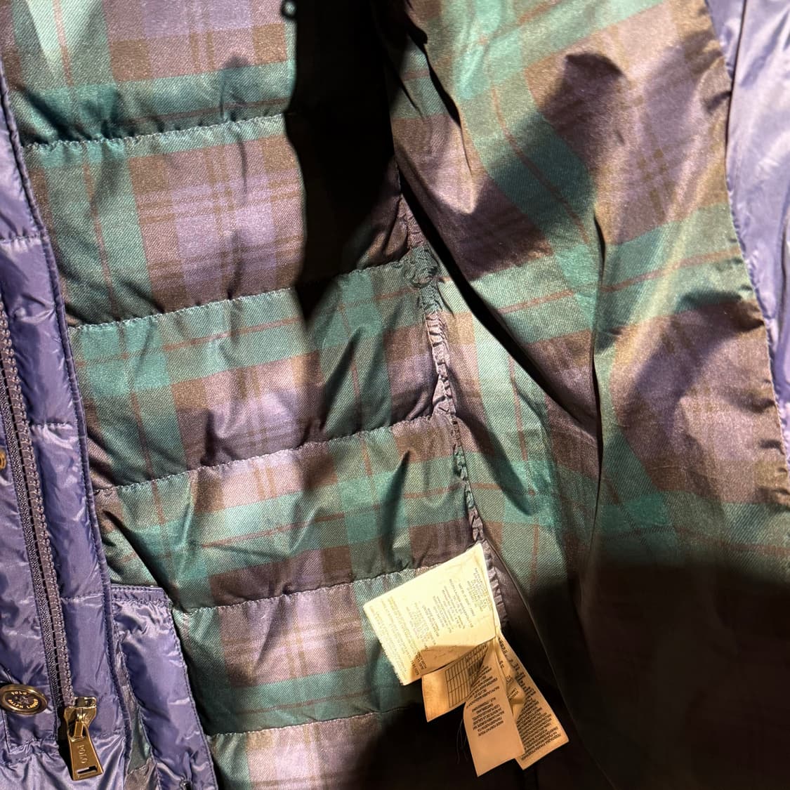 폴로랄프로렌 덕다운 패딩 코트 s 95 타탄 상품이미지5