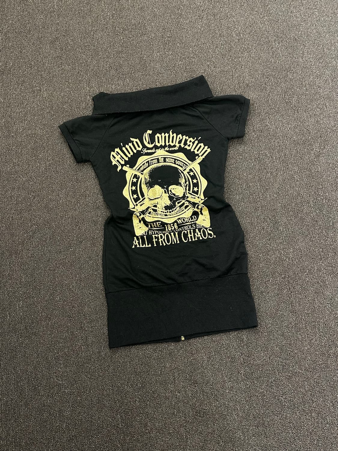 L)Japanese vintage 여성 y2k 하이넥 숏슬리브 상품이미지6