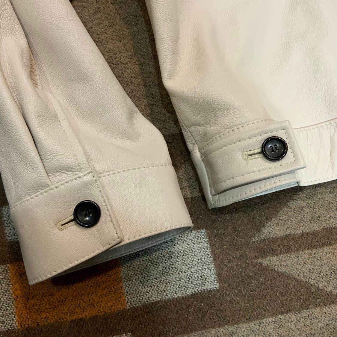 오엑스 스튜디오 오버사이즈 램스킨 싱글레더 자켓 L 양가죽 상품이미지6