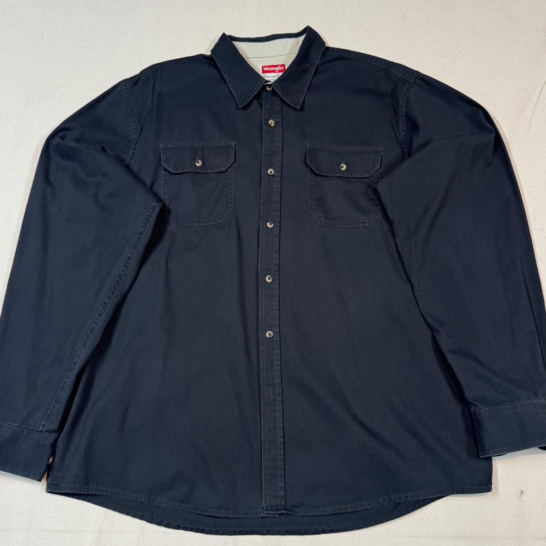 XL) Wrangler 랭글러 투포켓 워크웨어 코튼 셔츠 블랙 상품이미지3