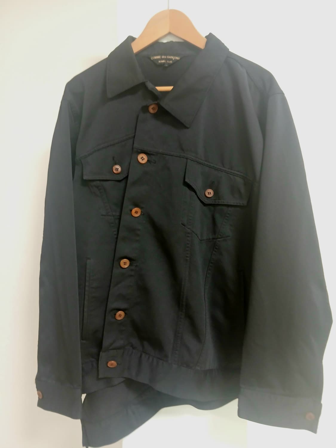 꼼데 가르송 옴므 플러스 비대칭 축용 트러커 M 상품이미지4