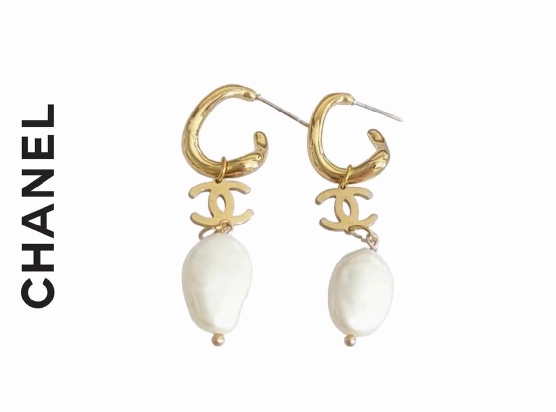 샤넬 모던 골드 진주 이어링 상품이미지1