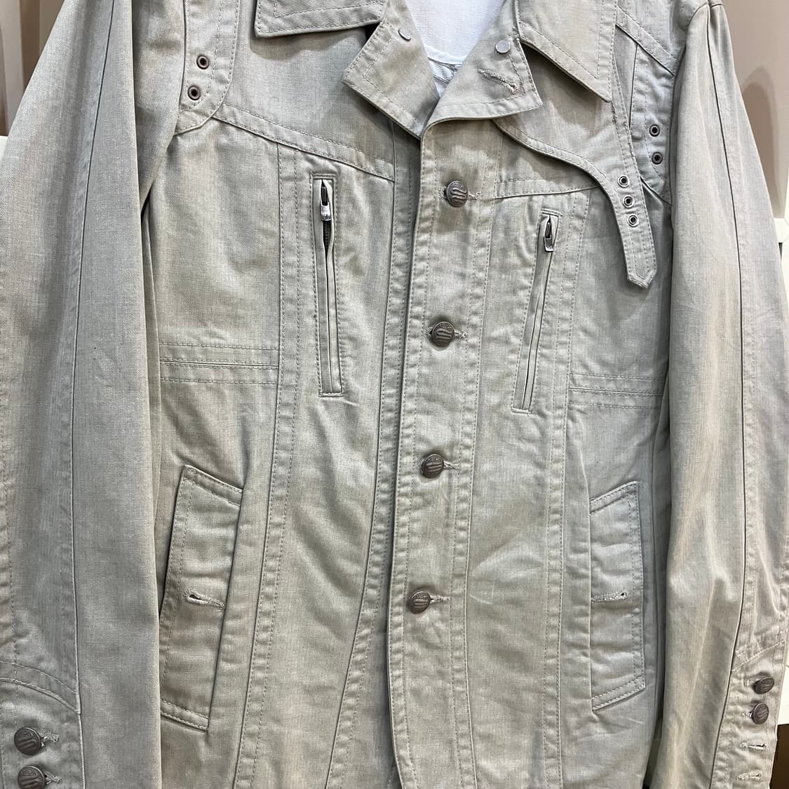 SCHLÜSSEL 슈리셀 그레이 코튼 자켓 2 상품이미지4