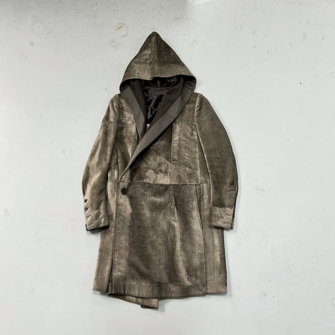 릭오웬스 15FW SPHINX 벨벳 코트  상품이미지1