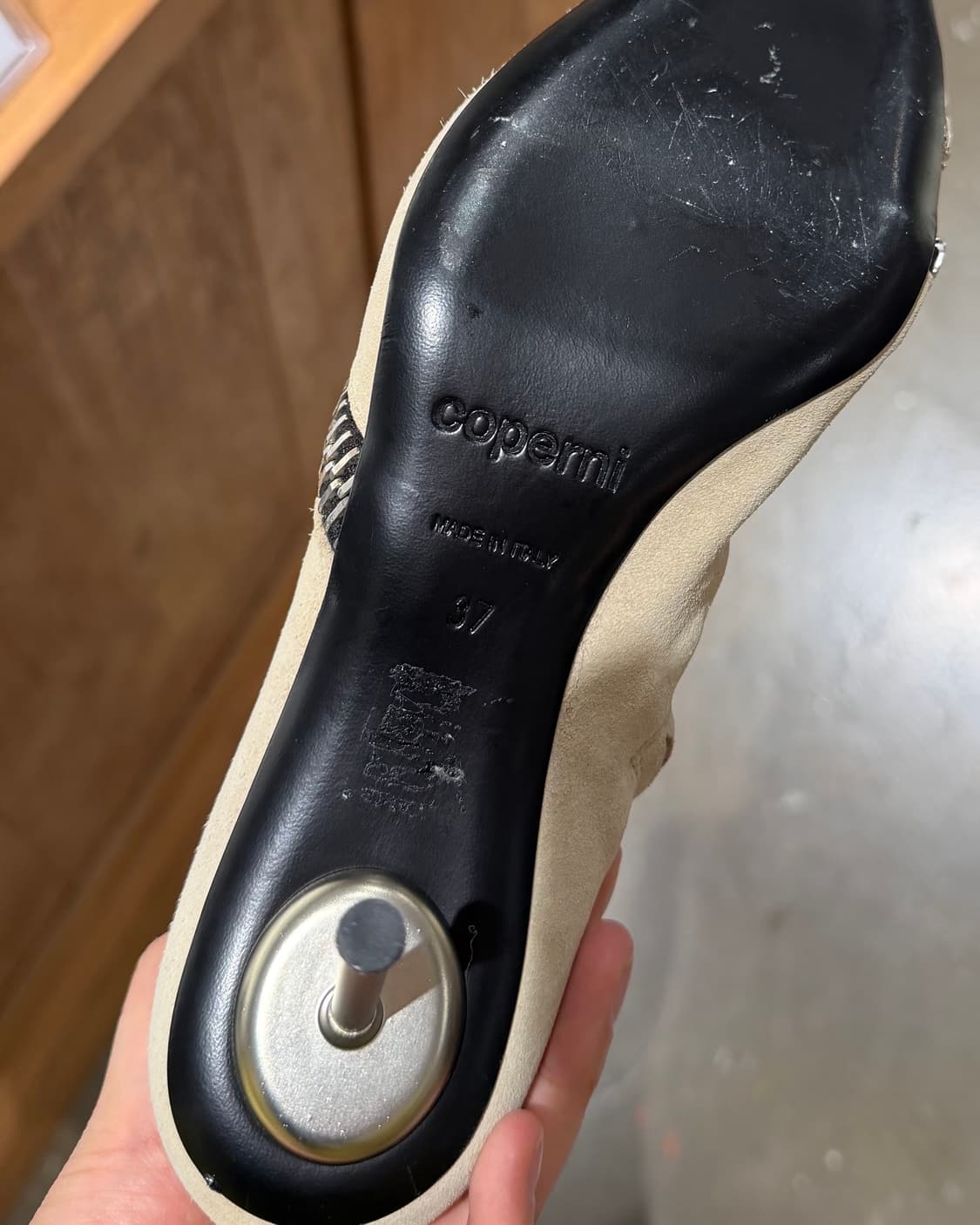 코페르니 베이지 스웨이드 지퍼디테일 앵클부츠 상품이미지7