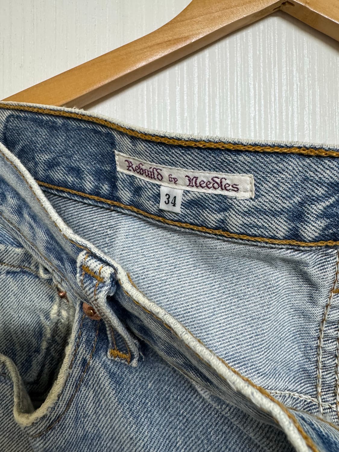 Rebuild by Needles 데님 워싱 데미지진 34 상품이미지2