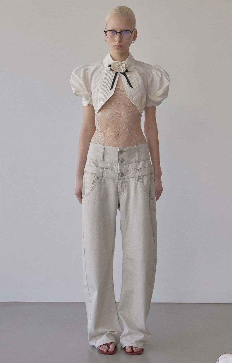 스컬프터 Beaded Layered Denim Pants (L 사이즈) 상품이미지2