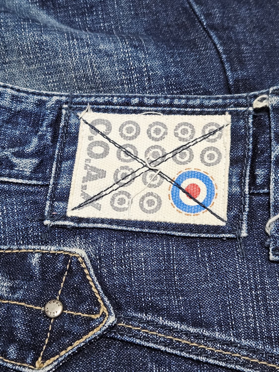 00's 빈티지 콕스(COAX) 레이싱 신치백 부츠컷 데님팬츠 상품이미지9