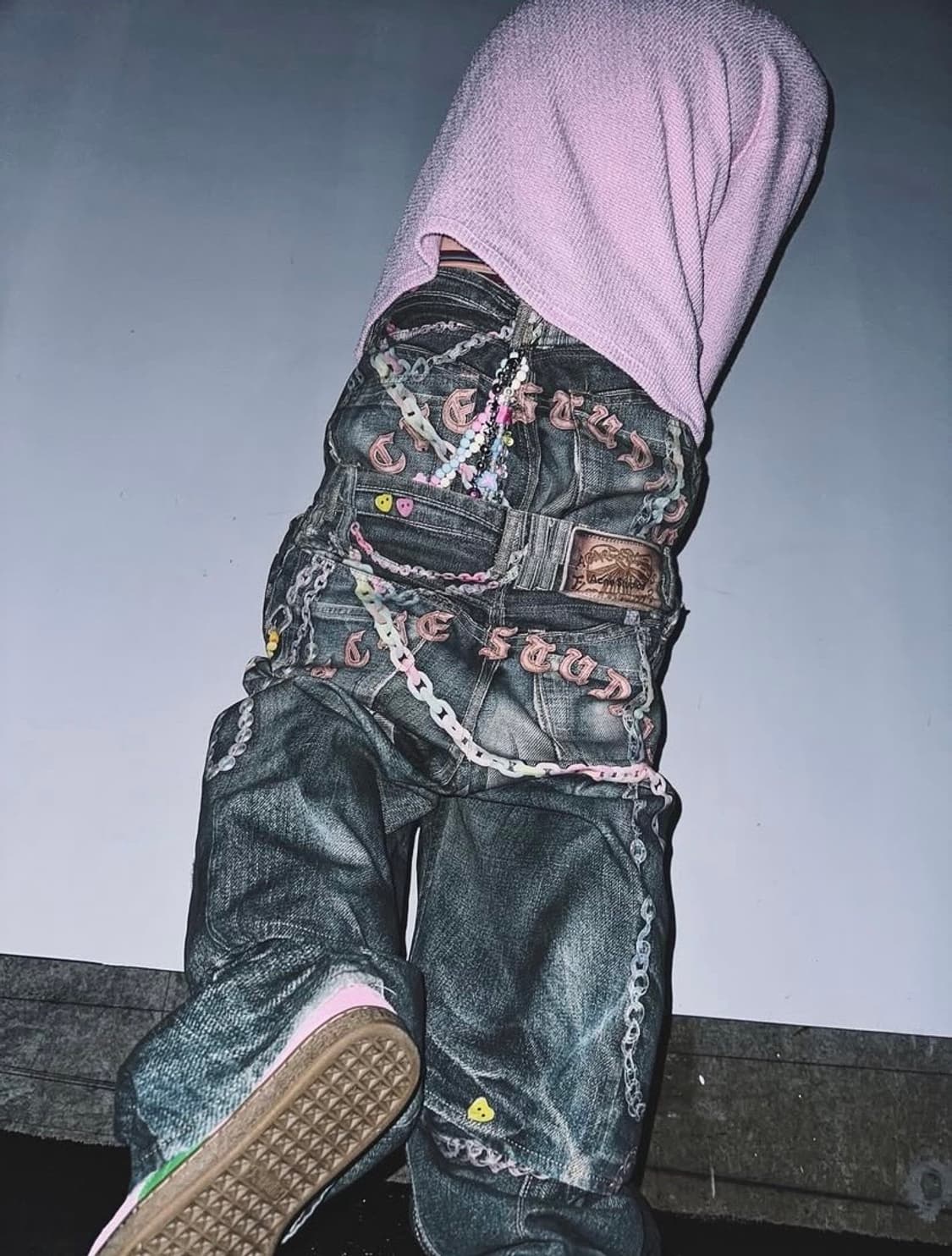 48) 아크네 스튜디오 트롱프뢰유 프린팅 데님팬츠 상품이미지2