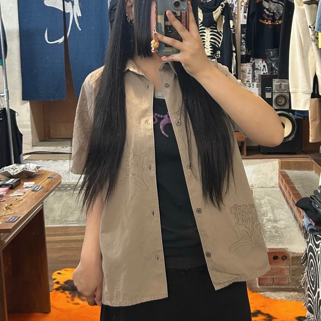 JPN 올드스쿨 프린팅 반팔 셔츠 상품이미지2