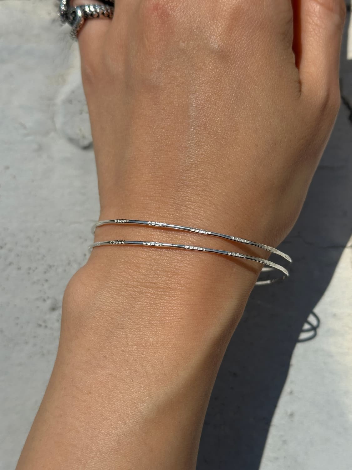 Simple Dot 925Silver Bangle Bracelet 상품이미지2