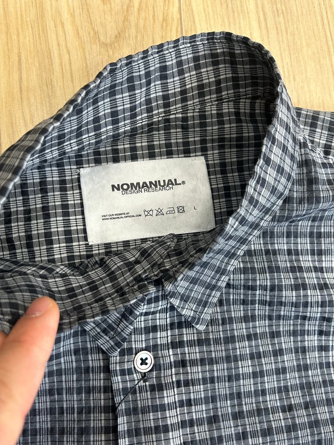 [L] NOMANUAL Oversized Check Shirt 상품이미지4