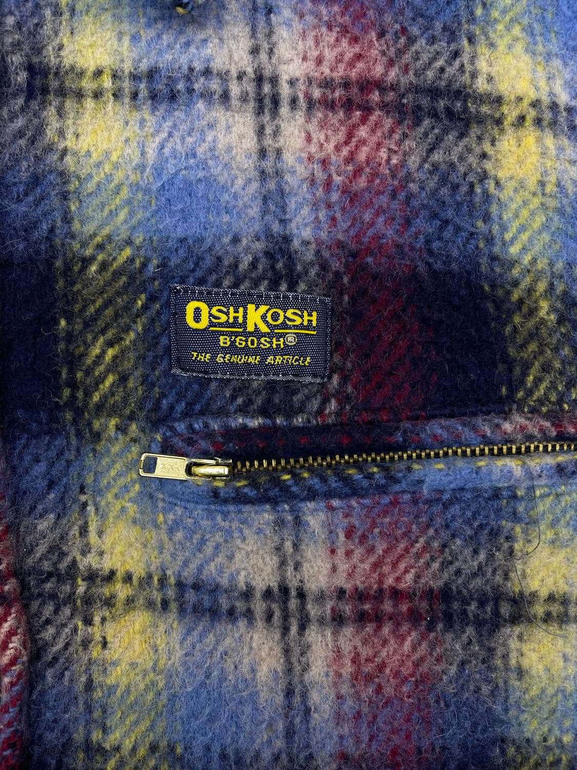 오시코시 타탄 체크 울 자켓 상품이미지5