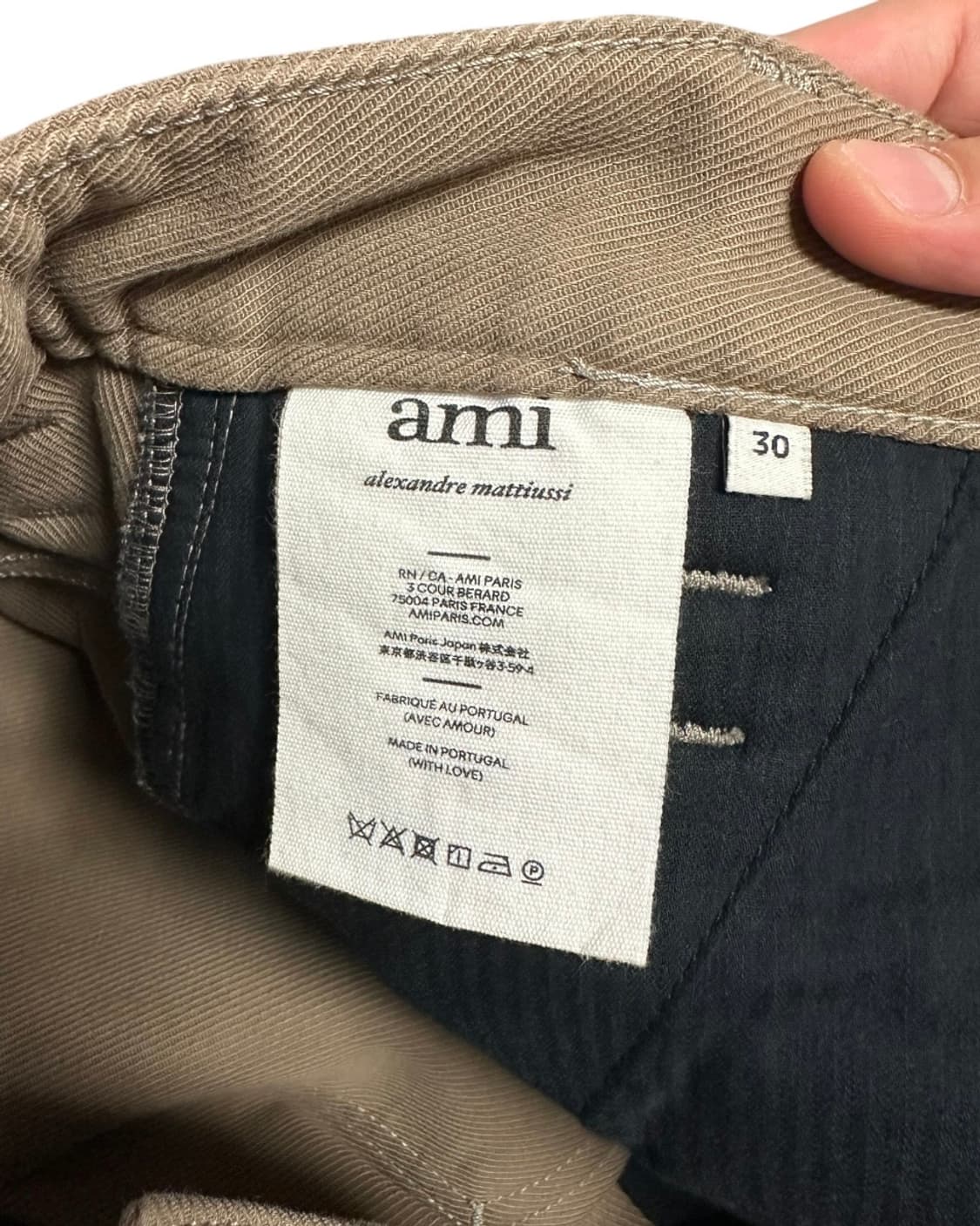 아미(ami) 알렉스핏 헤비 코튼 버뮤다 쇼츠 반바지 베이지 30size 상품이미지9