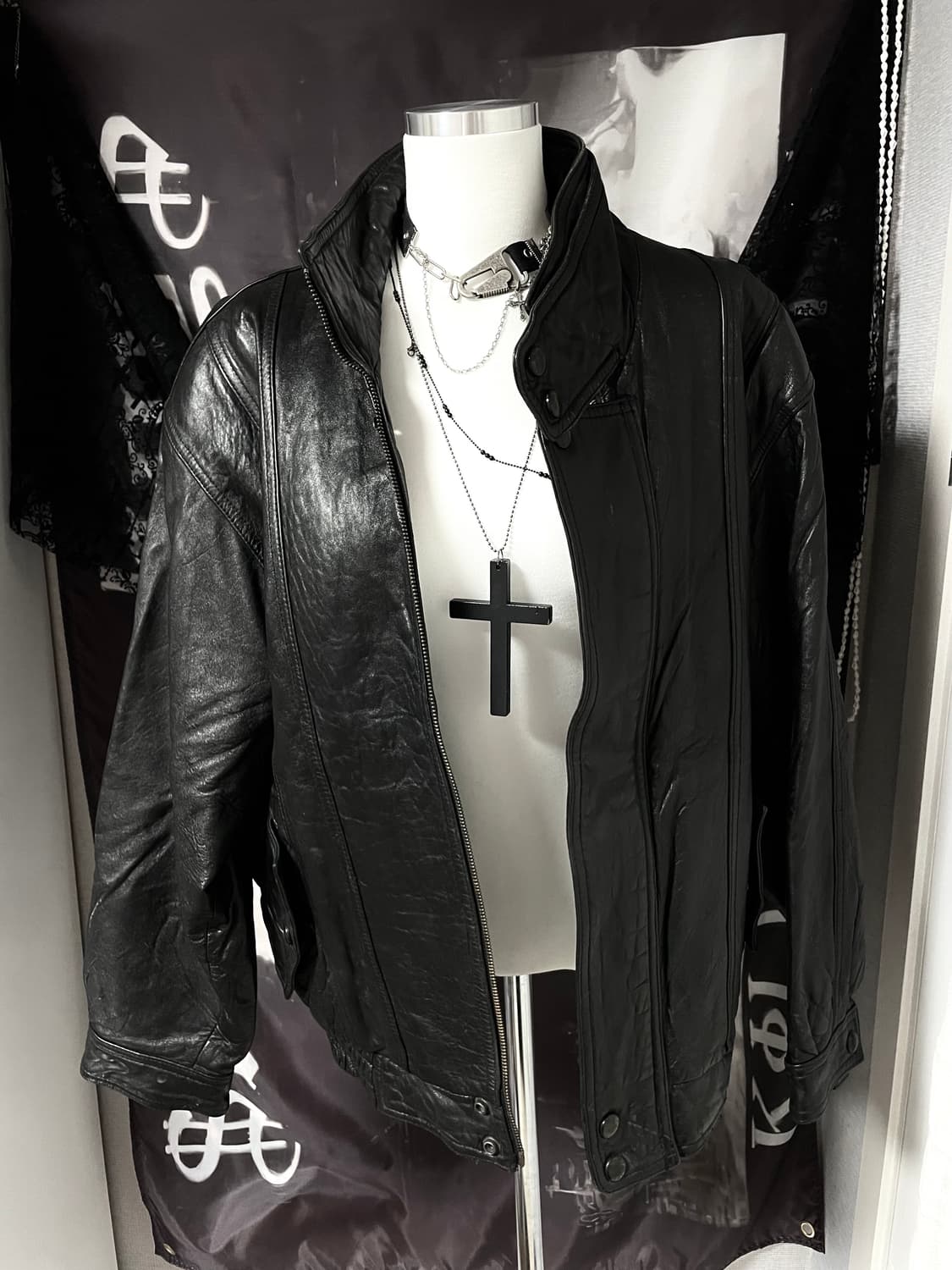 빈티지 리얼레더봄버자켓 릭오웬스디올st락시크다크웨어2010에디슬리먼st 상품이미지2